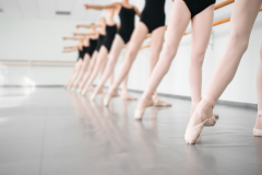 young dancers ballerinas in class classical dance, ballet